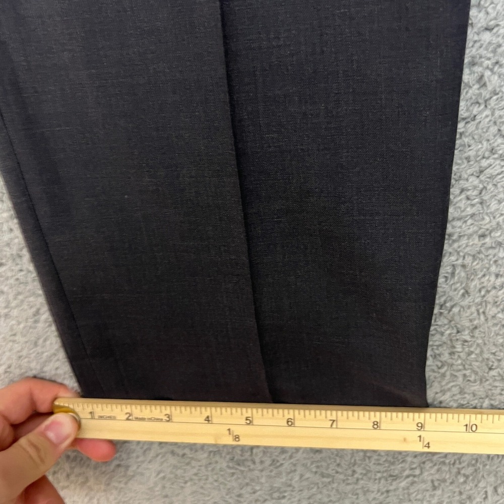 Calvin Klein Dress Pants Mens 40L Dark Gray Excellent Wool Blend Flat Front - Picture 7 of 9